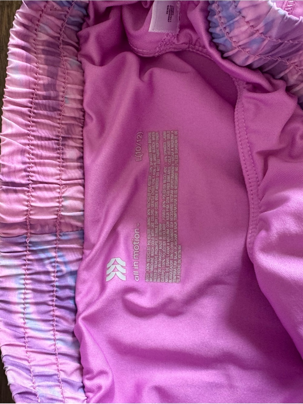 all in motion Pink & Lavender Marble Athletic Shorts - Picture 4 of 4